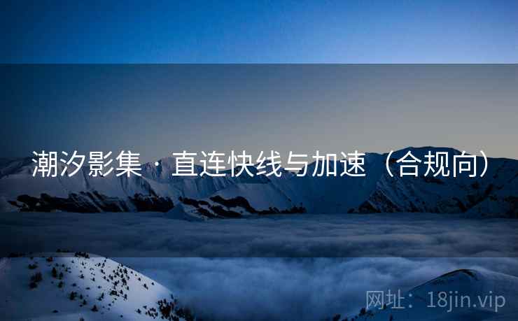 潮汐影集 · 直连快线与加速（合规向）